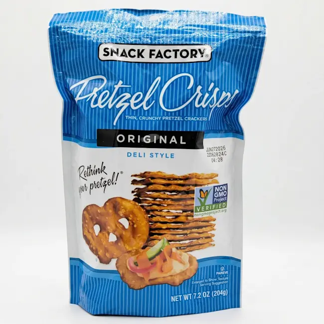 9106 - Snack Factory Pretzel Crisp Original - FRONT