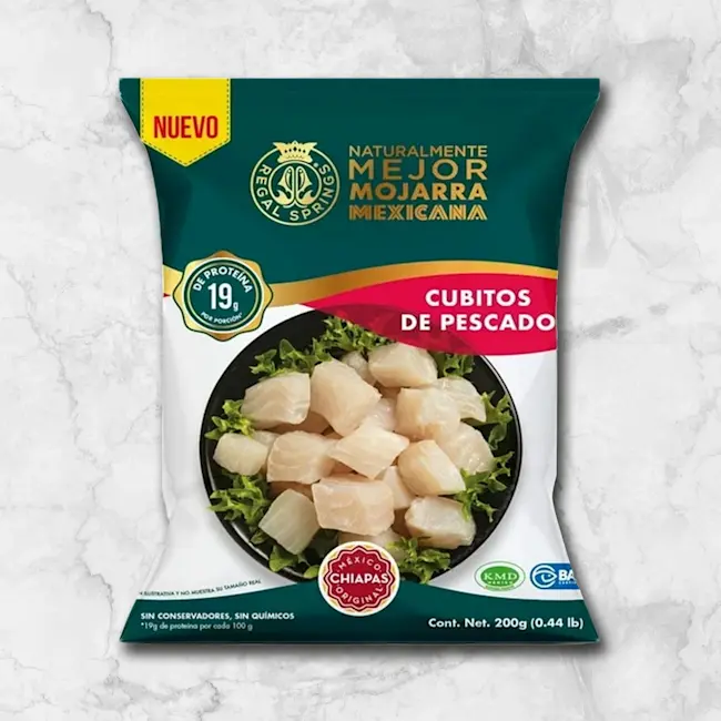 82162 WFMex Packaged CUBITOS DE TILAPIA CONGELADOS .200KG Pescados