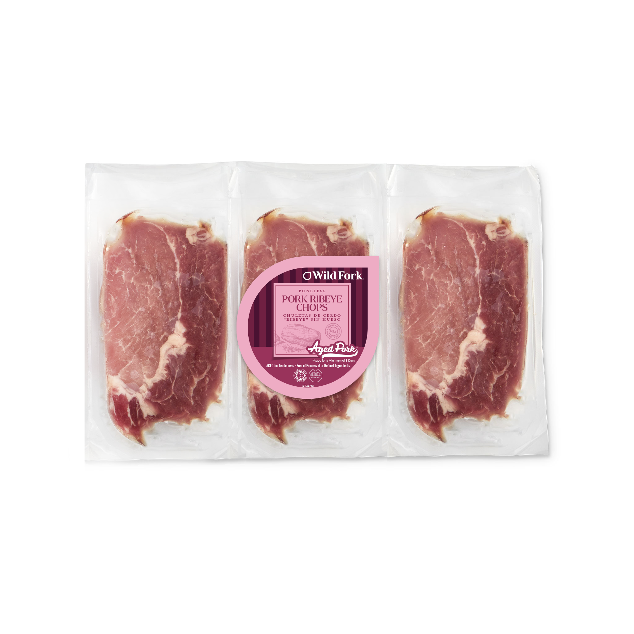 3571 PACKAGE Pork Boneless Ribeye Chops - CA&MA ONLY