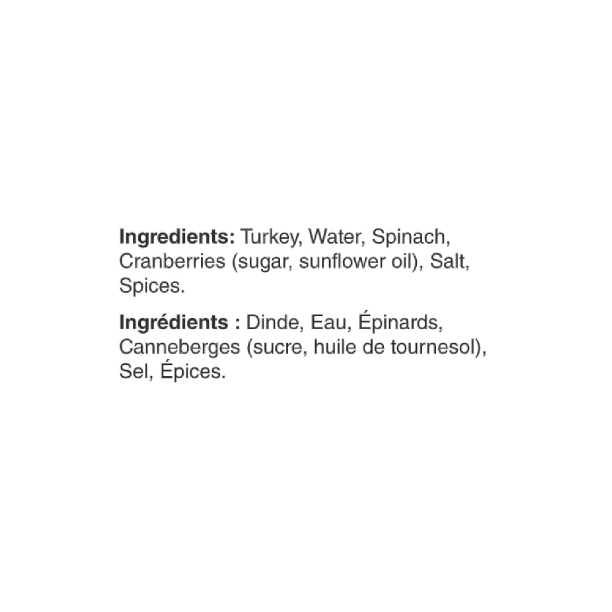 WFC 9011 Grinds TurkeyBurgers Ingredients