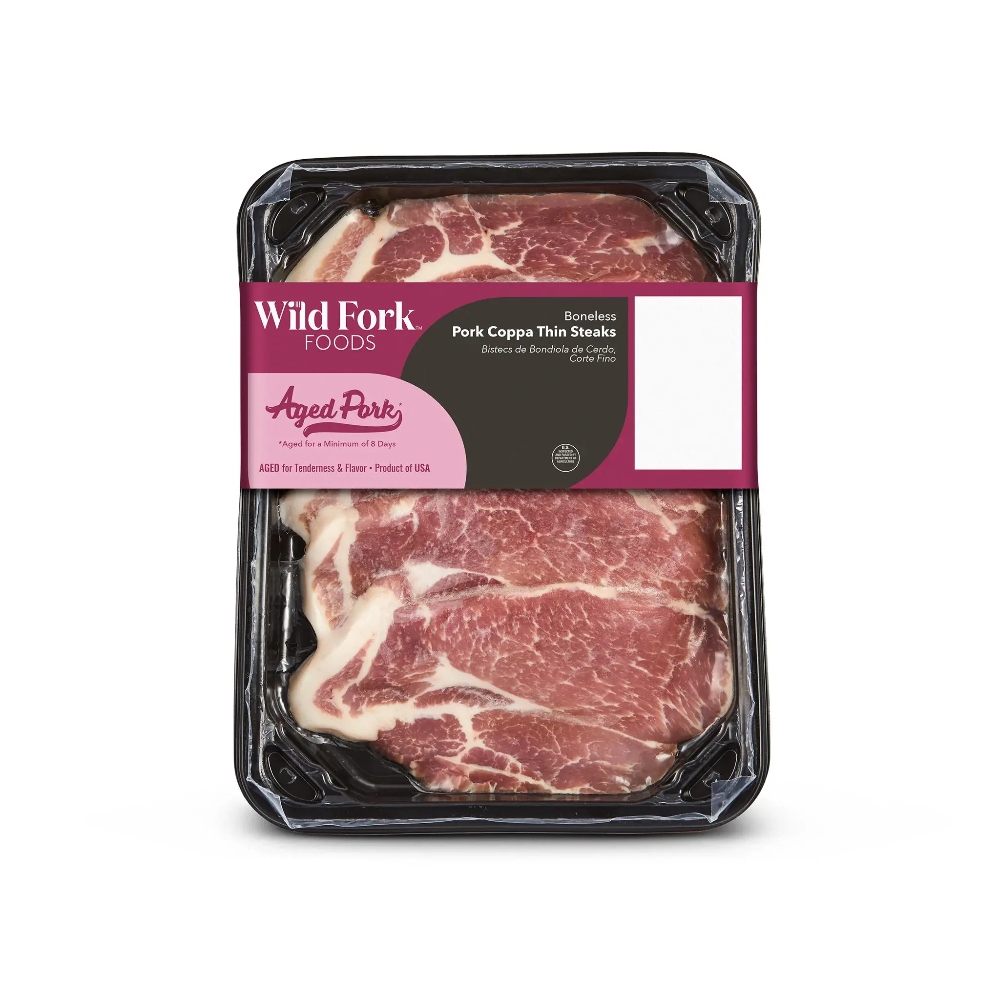 3107 WF RAW Boneless Thin Coppa Pork Steaks Pork