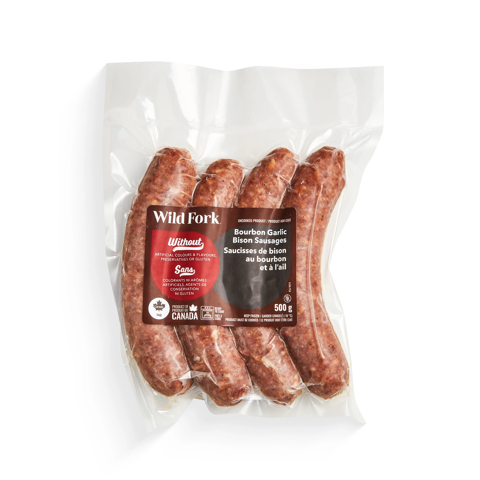 WFC 9074 Grounds Bison Bourbon Garlic Sausage PD