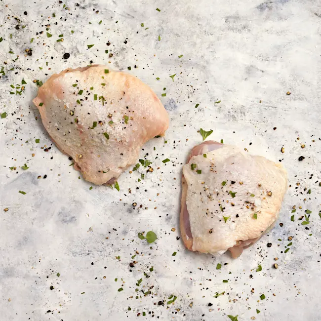 WFC 7047 7107 Chicken Thighs BISkinOn Raw