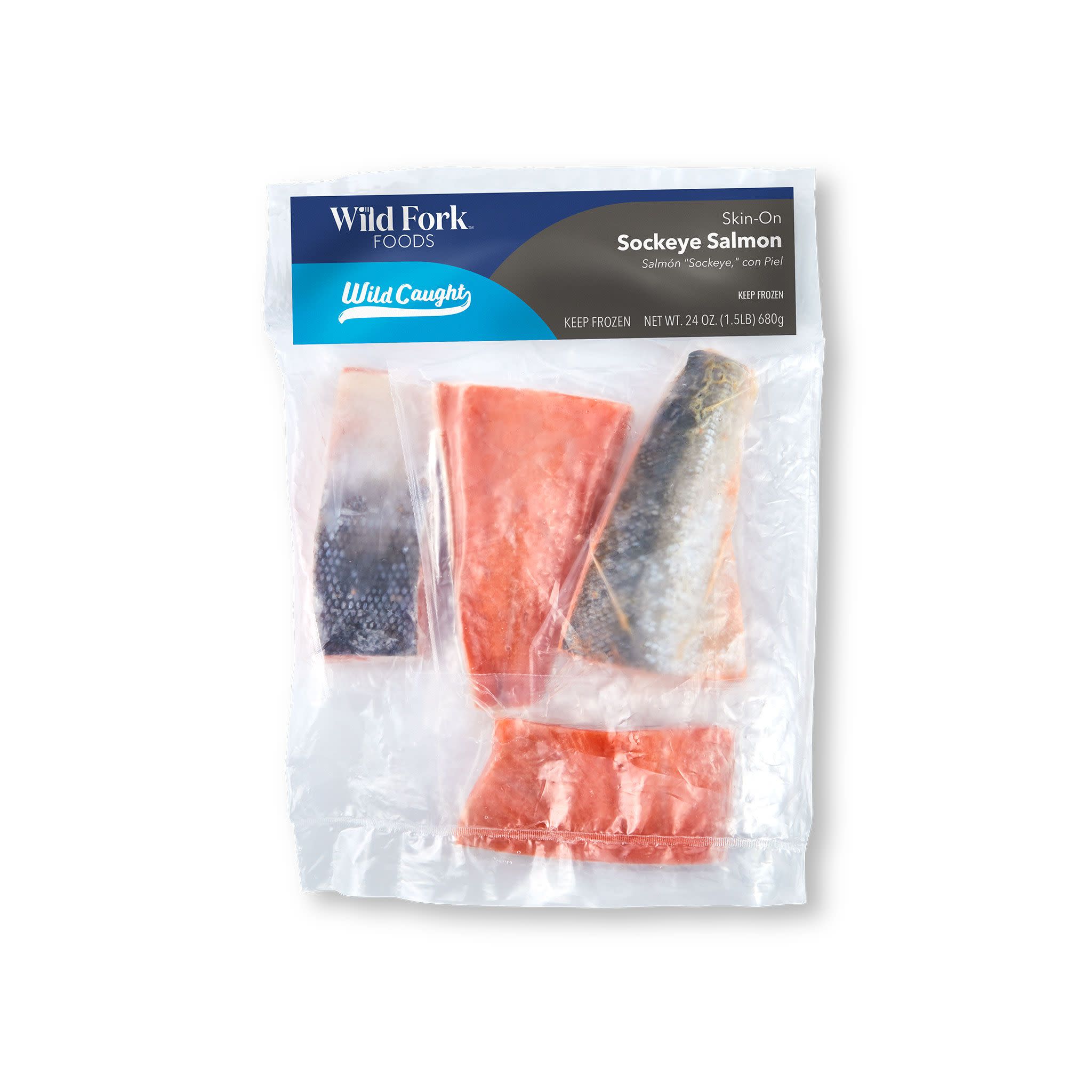 6074 WF PACKAGED Skin-On Sockeye Salmon Fillets Seafood