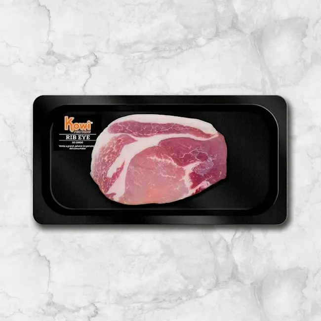 81706 WFMex Packaged Ribeye de Cerdo Kowi Cerdo