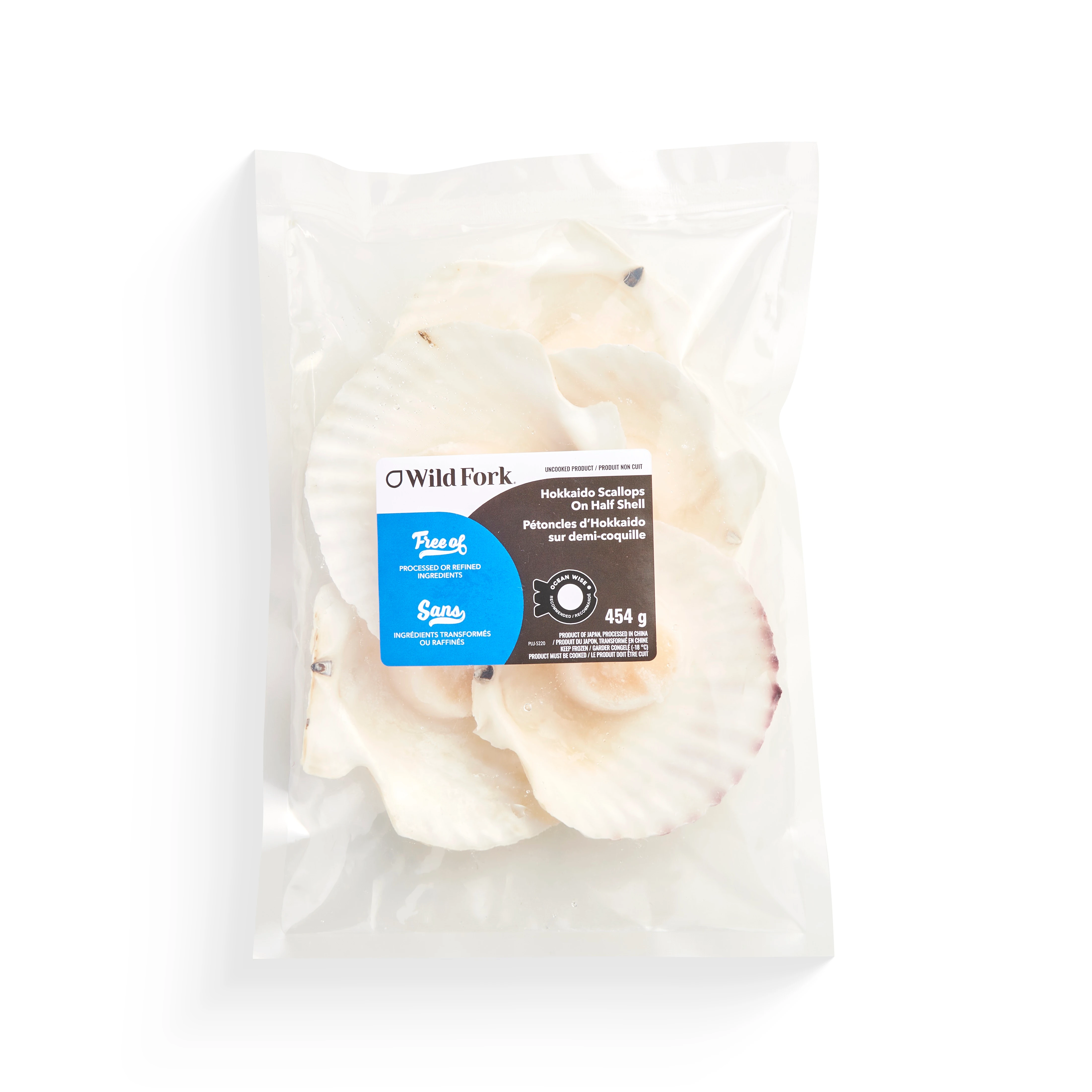 WFC 5220 Seafood Hokkaido Scallops Half Shell PD