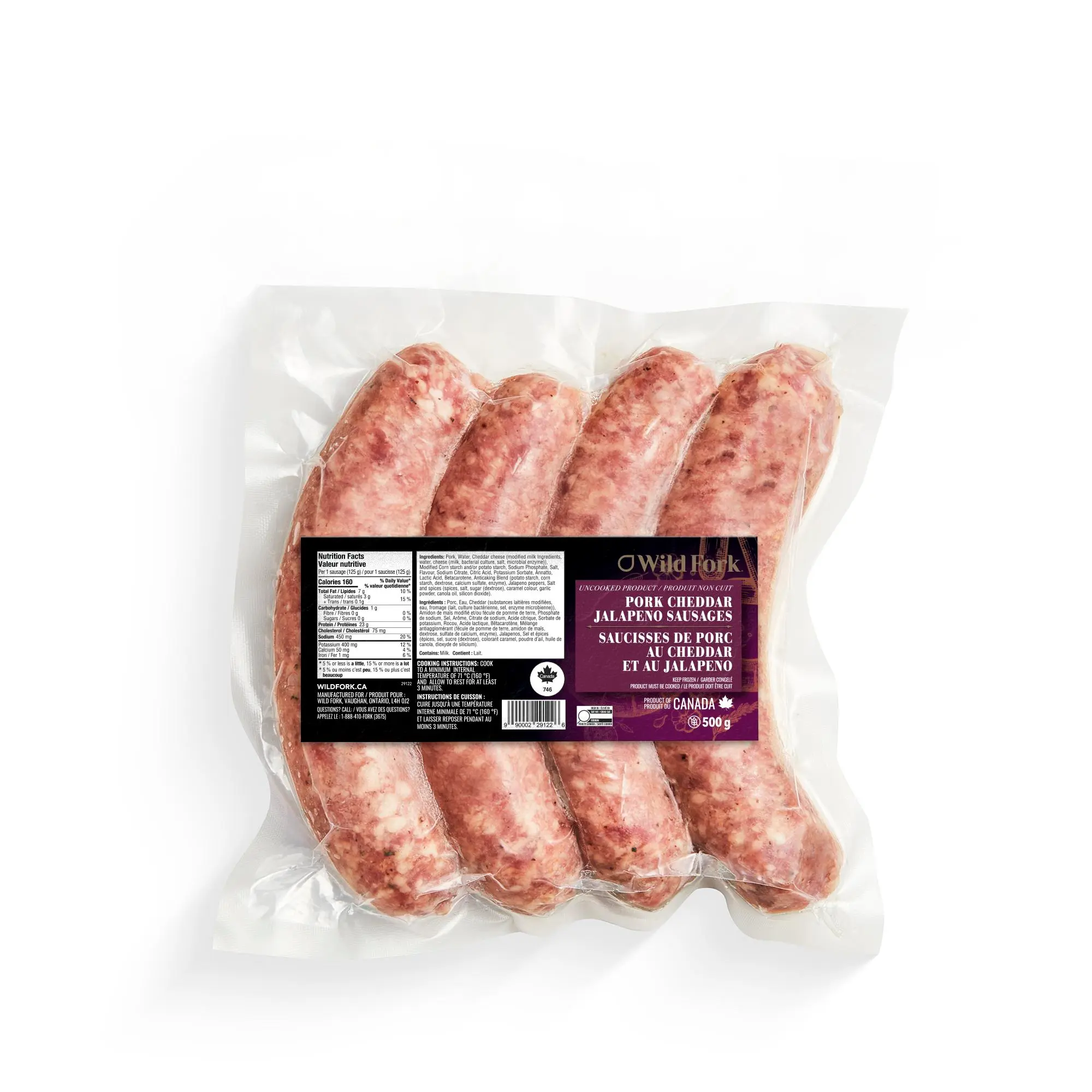 Pork Cheddar Jalapeno Sausages