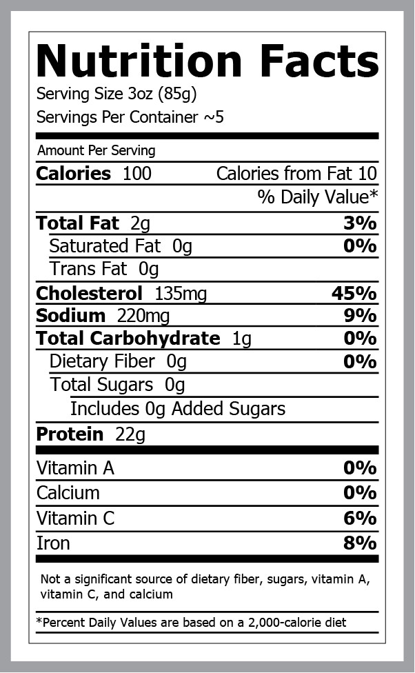 6018 WF NFT cooked salad shrimp 100 200 1 lb