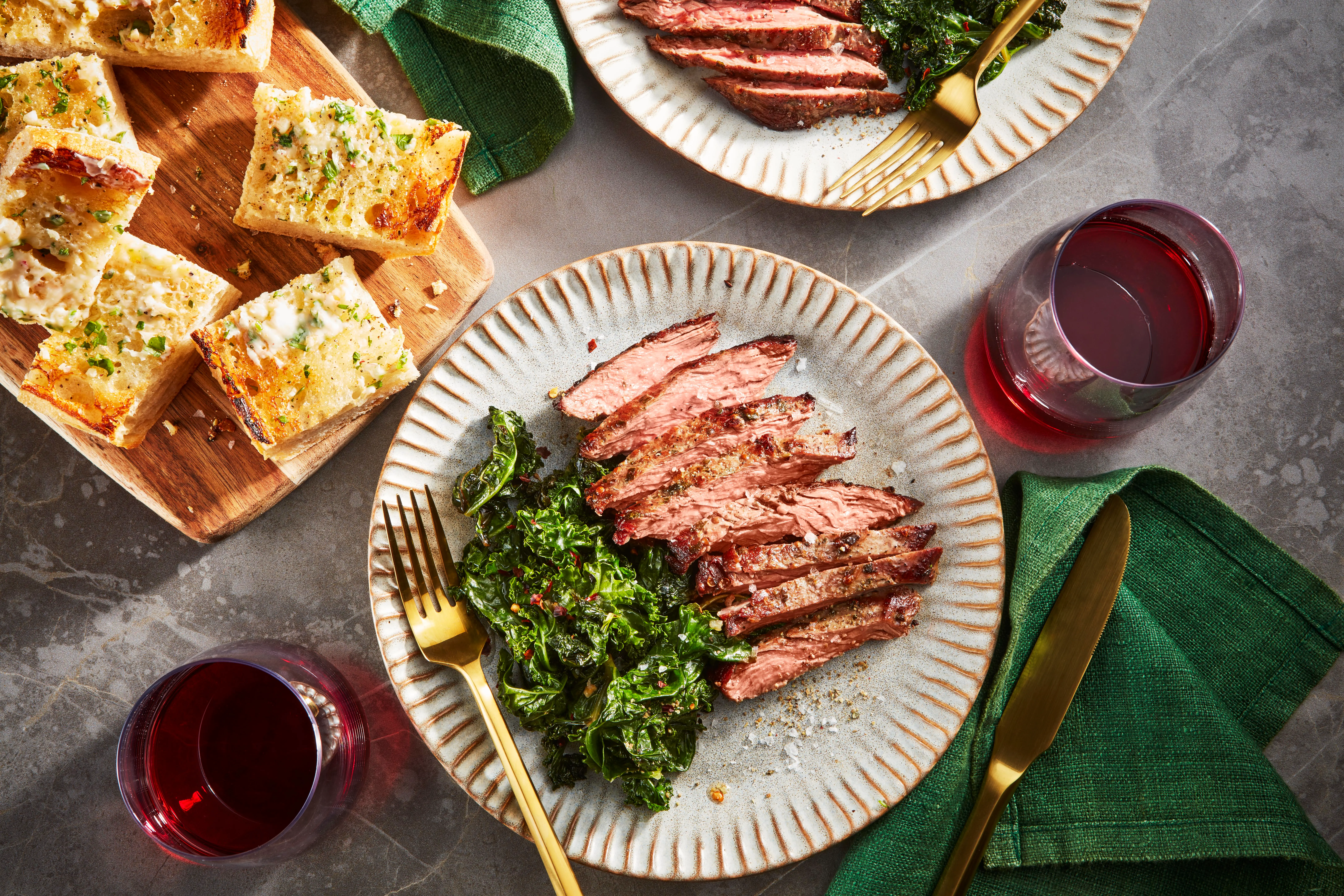 WFC 6608 NB Veal SeasonedBavette Wine Lifestyle VDay