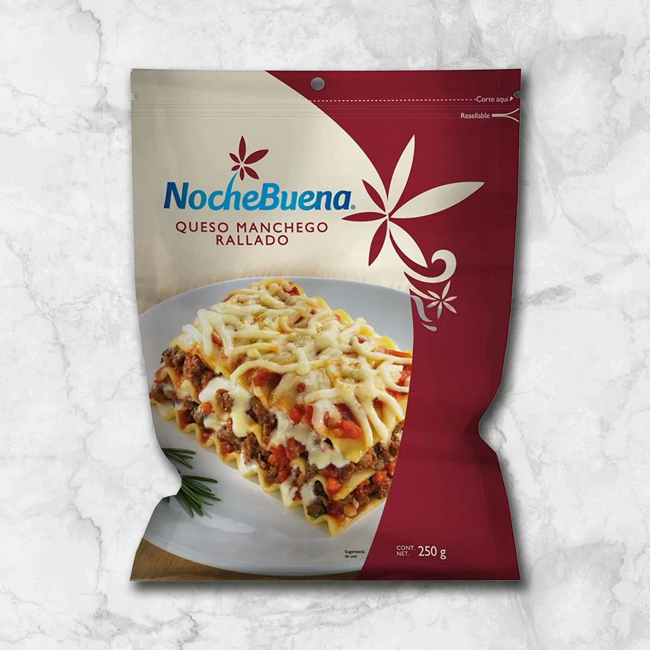 82415 WFMex PAckaged QUESO MANCHEGO RALLADO NOCHE BUENA 250G Acompañamientos