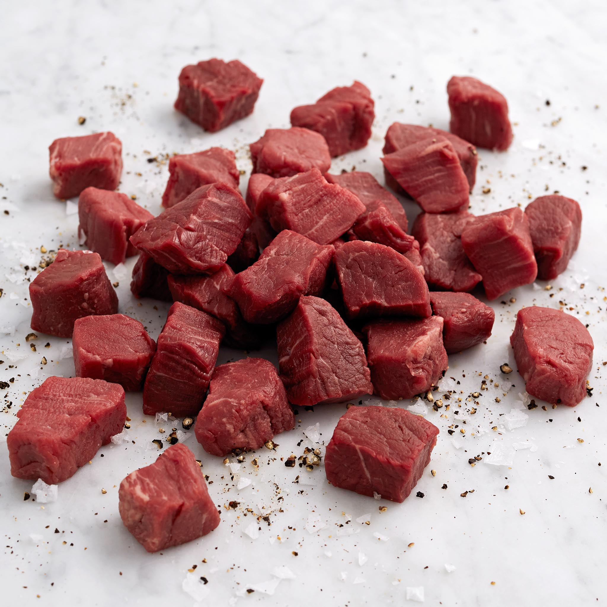 1659 WF Raw Organic Beef Tenderloin Tips Beef