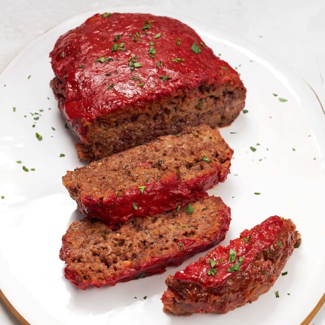 8069 WF Raw Grass Fed Beef Meatloaf - single serve Ready Meals