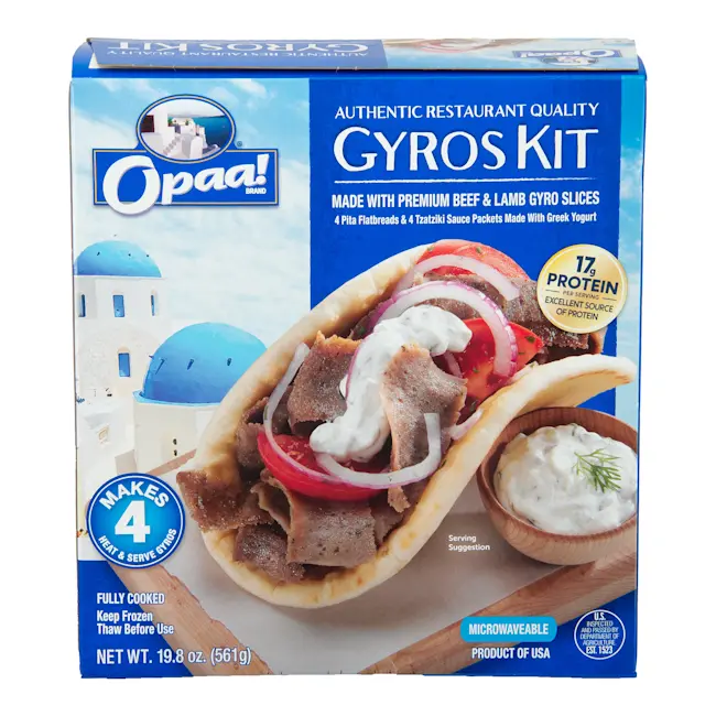 8151 PACKAGING Beef & Lamb Gyros Kit - Opaa!