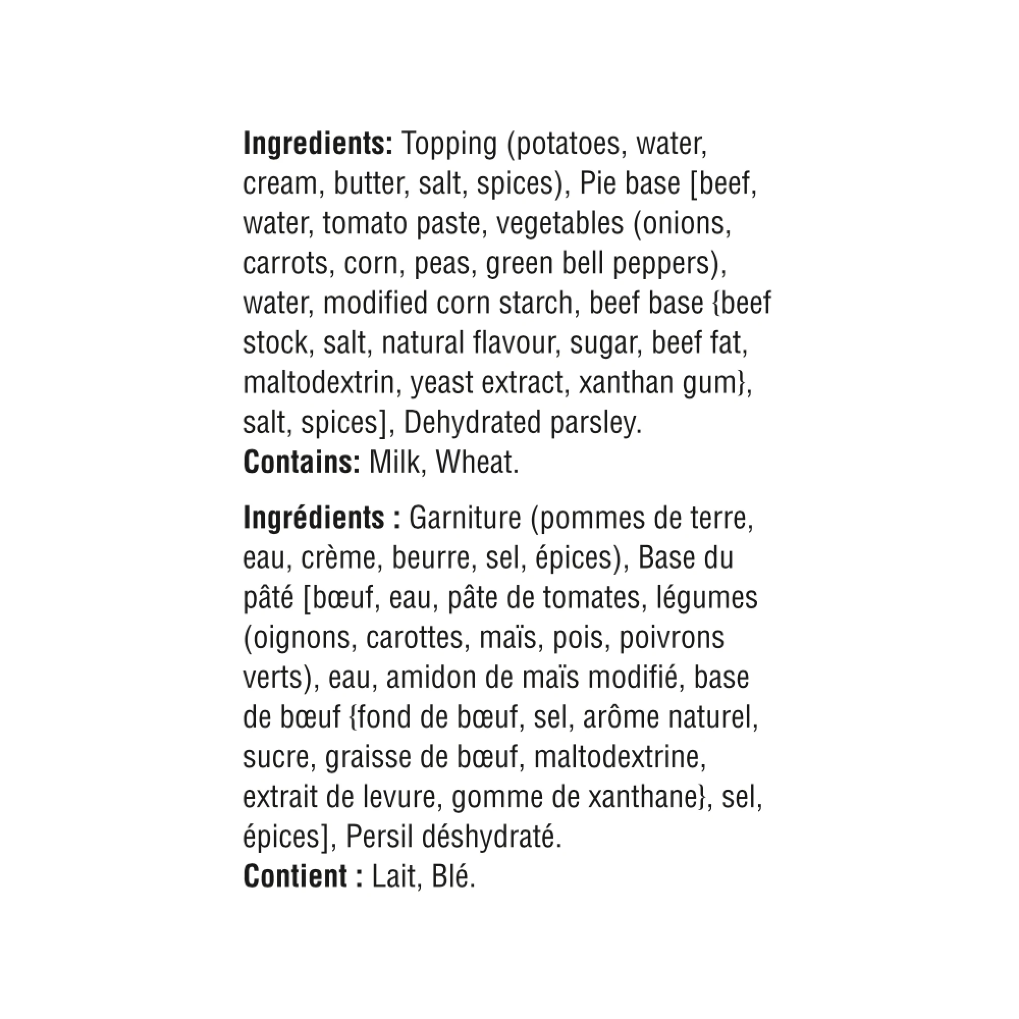 WFC 2510 ValueAdd Family ShepherdsPie Ingredients