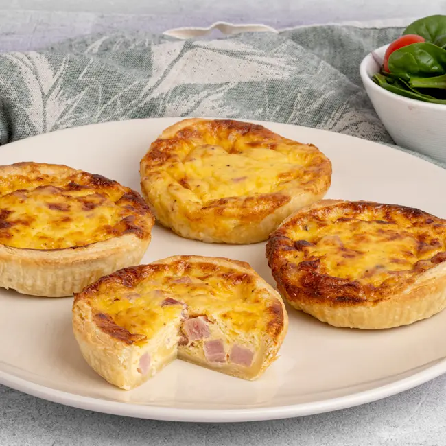 MINI QUICHES DE JAMÓN Y QUESO