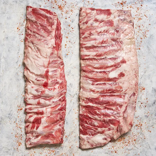 3528 3517 WF Raw Iberico Pork Spare Ribs Costilla Pork