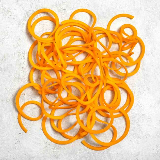7220 WF Raw Butternut Squash Spirals Fruits and Vegetables