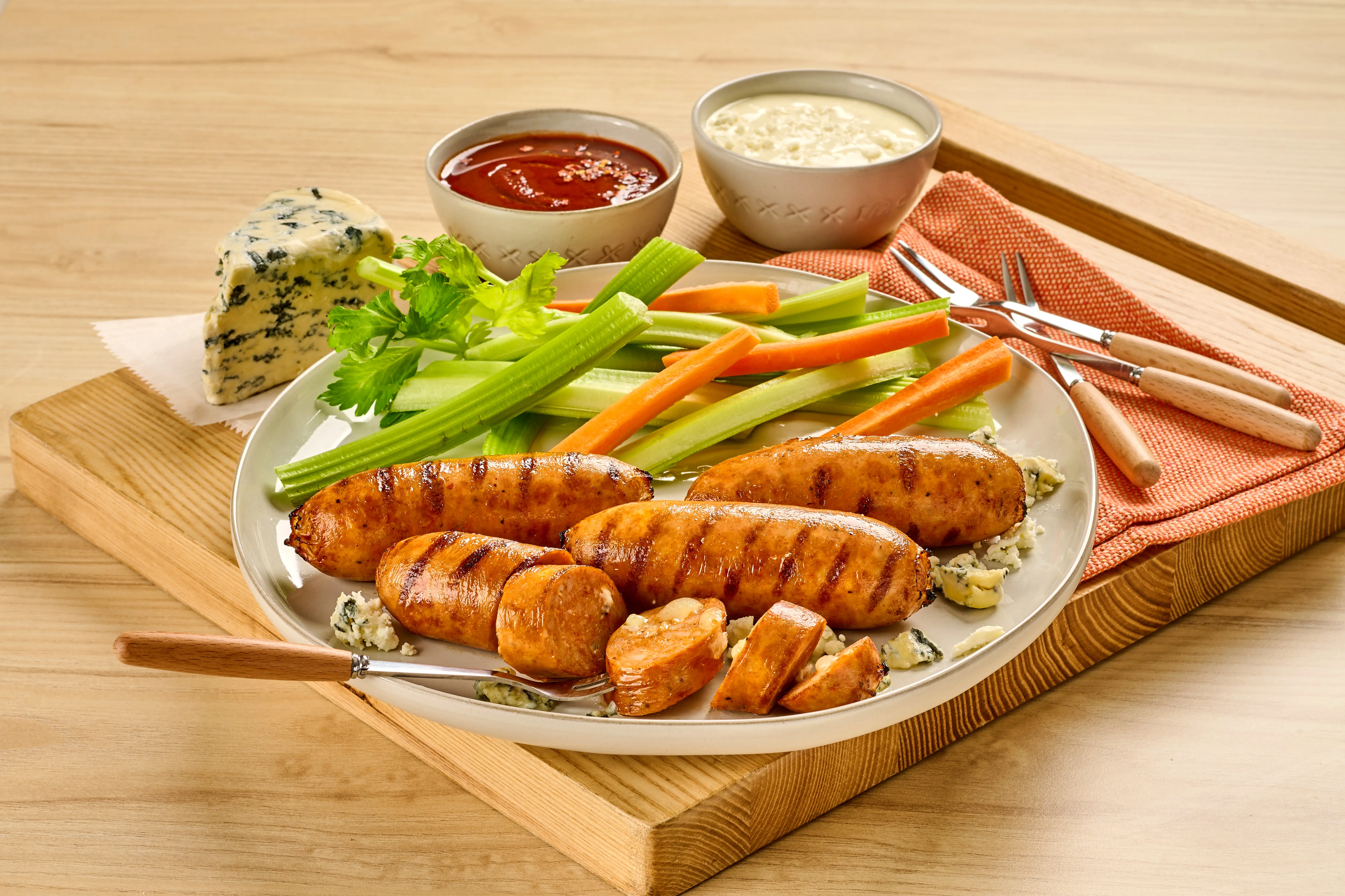 3829 COOKED Buff Chkn Ssg w Blue Cheese - Martin's