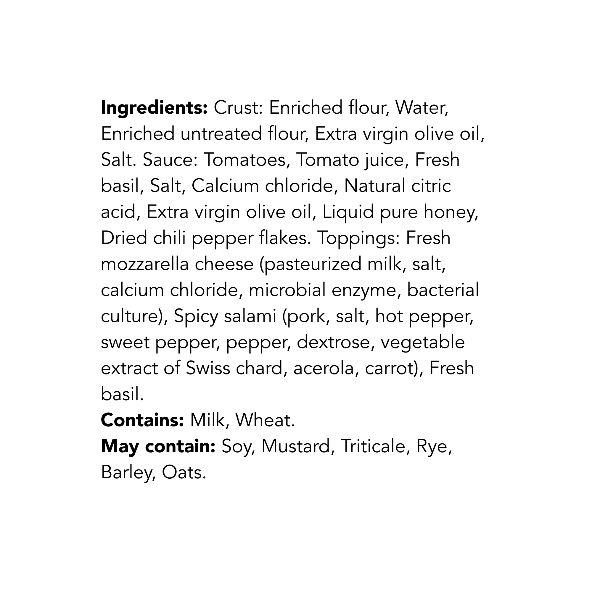 WFC 2517 NB ValueAdd PizzaSweetHeat Ingredients