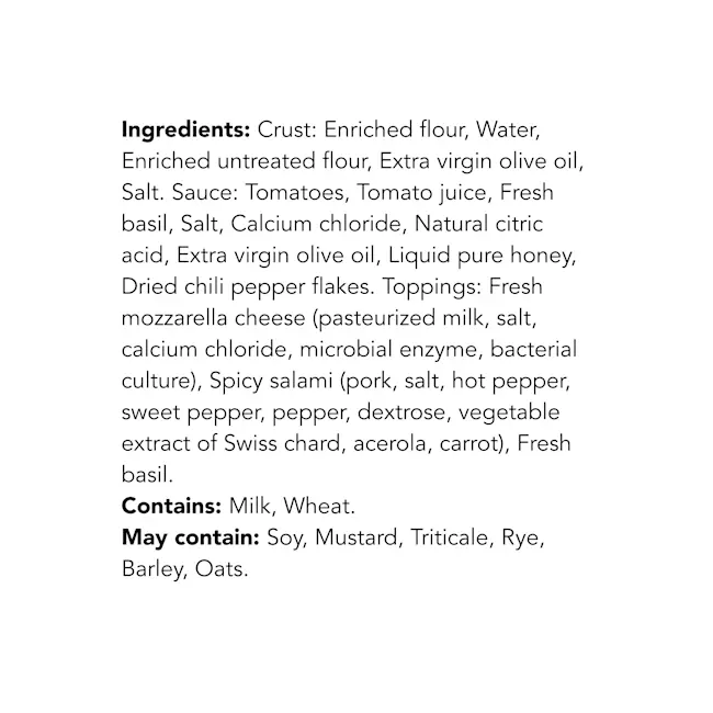 WFC 2517 NB ValueAdd PizzaSweetHeat Ingredients