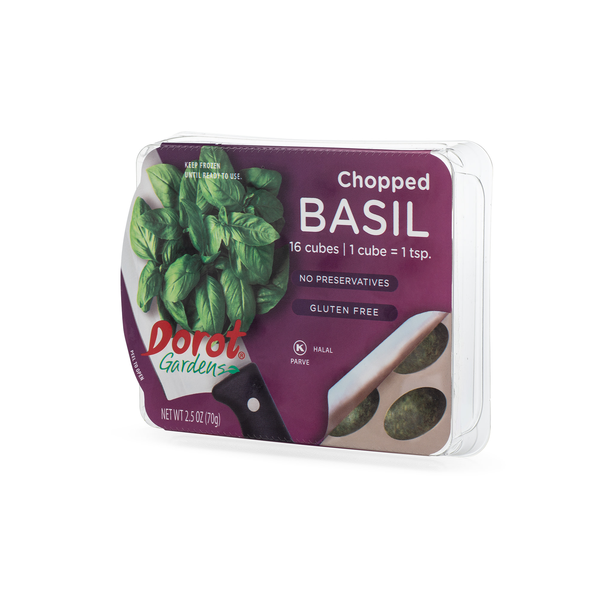 7069 WF PACKAGED Frozen Basil - Dorot Spices & Dry Goods