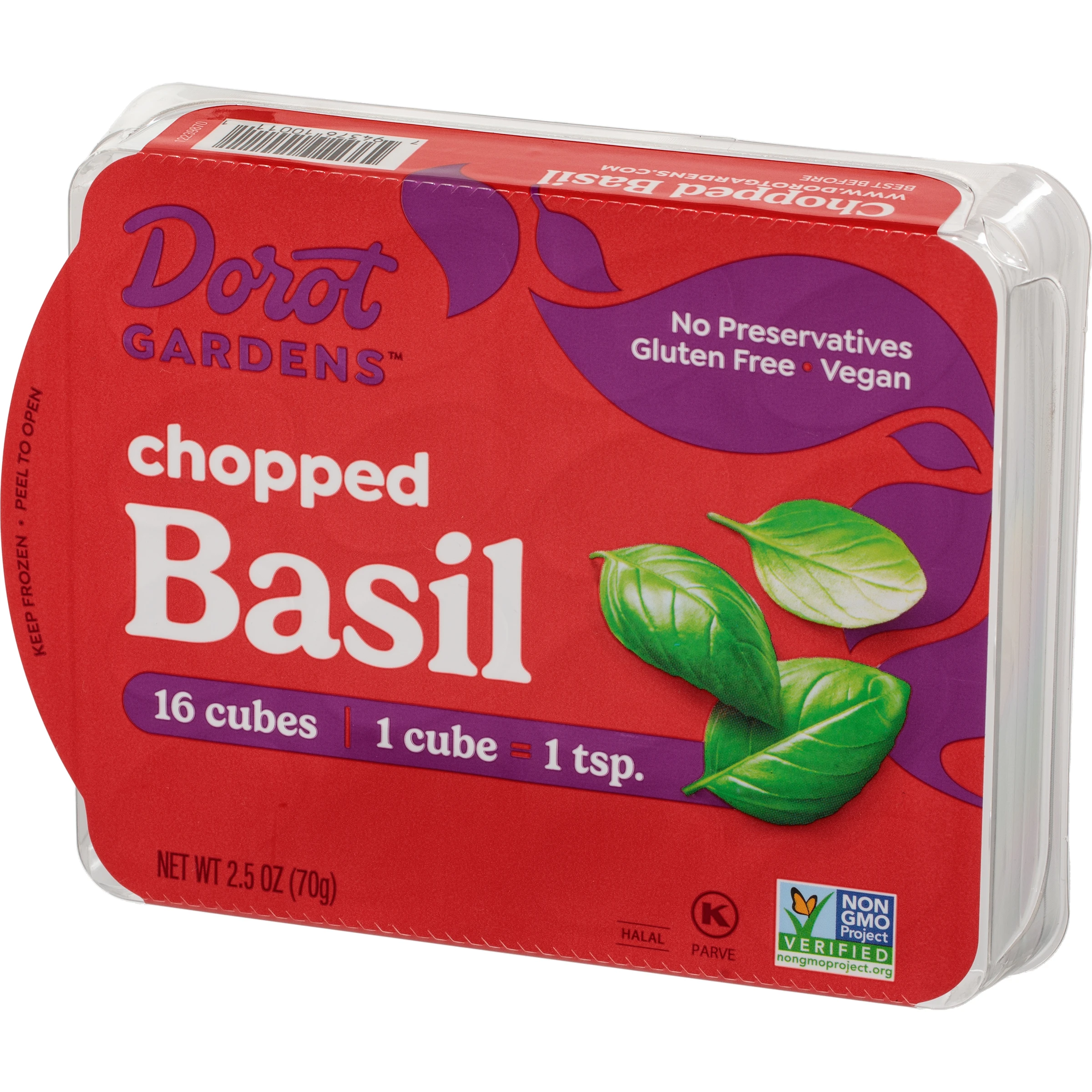 7069 WF PACKAGED Frozen Basil - Dorot Spices & Dry Goods