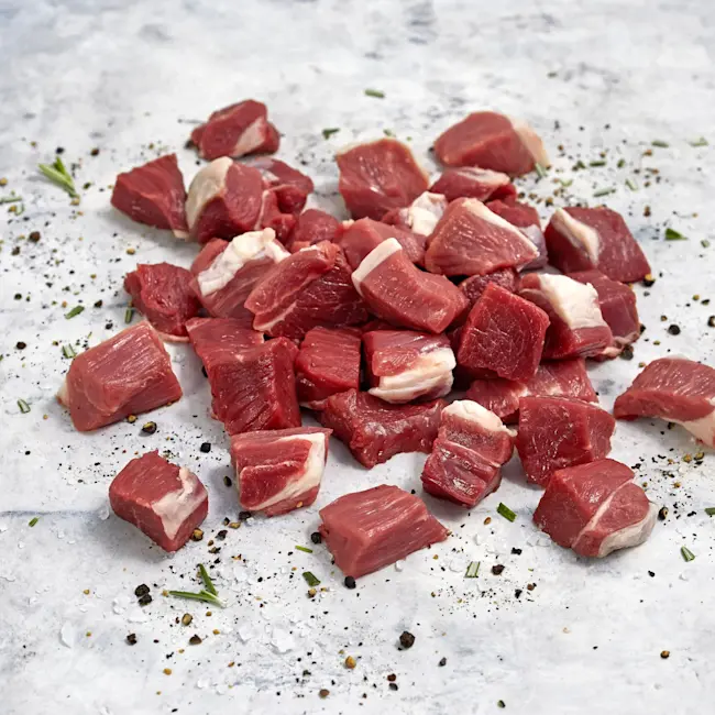 5110 WF Raw Grass Fed Boneless Lamb Stew Meat Specialty Meats