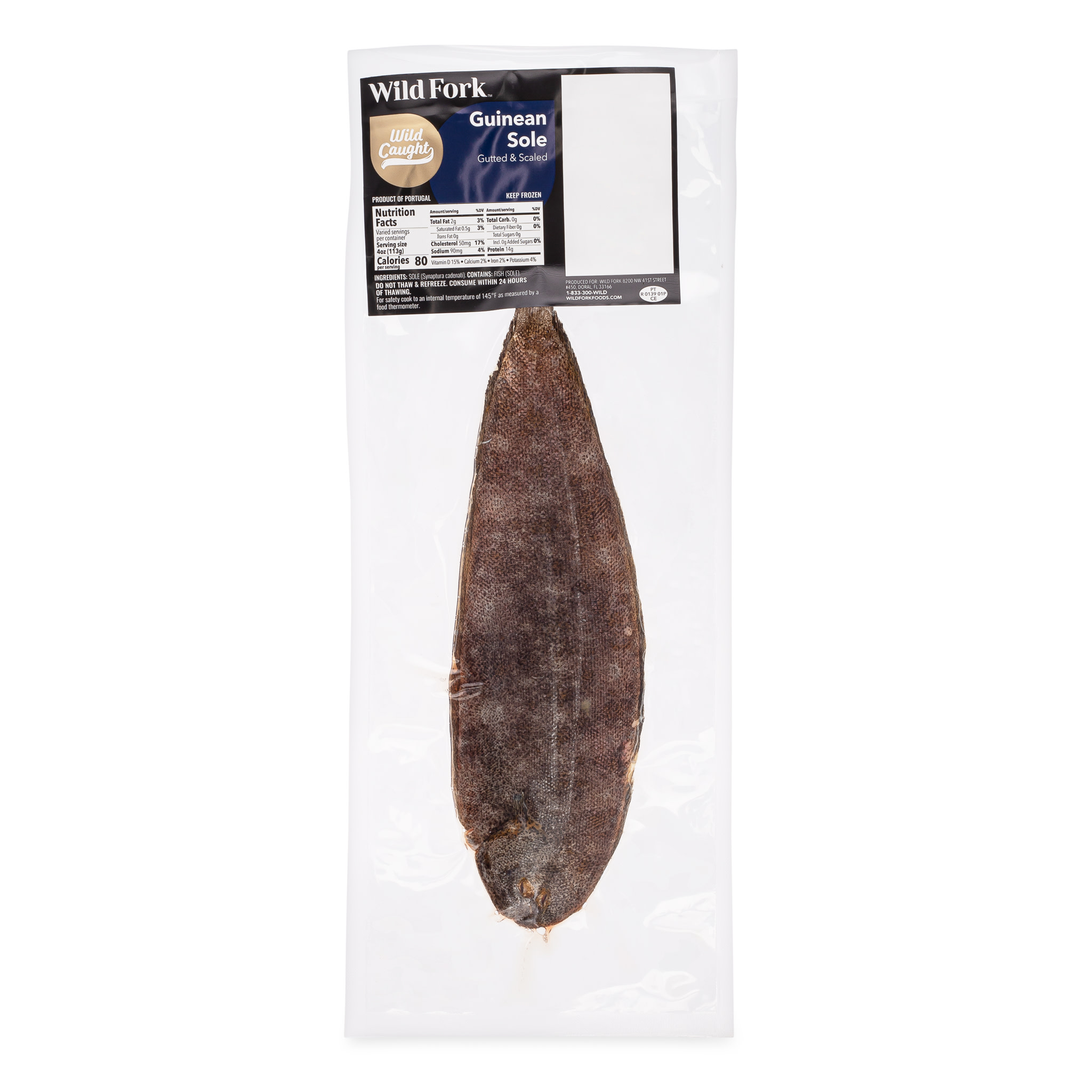 6154 WF PACKAGED Whole Guinean Sole SEAFOOD