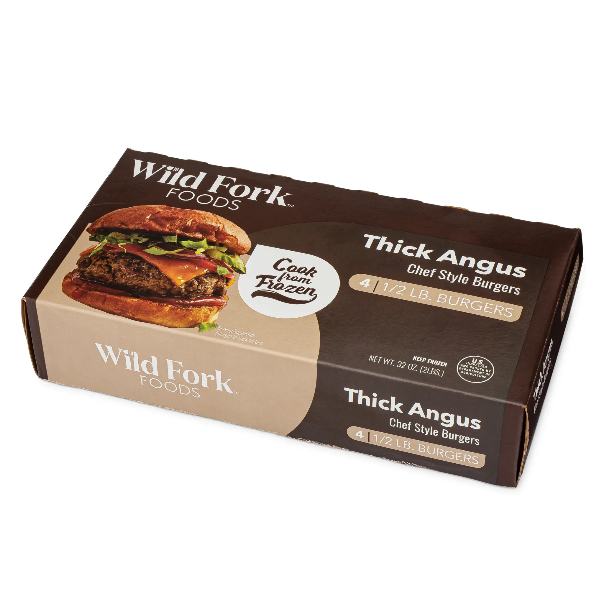 2616 WF packaged Thick Angus Beef Chef Style Burgers Hamburgers
