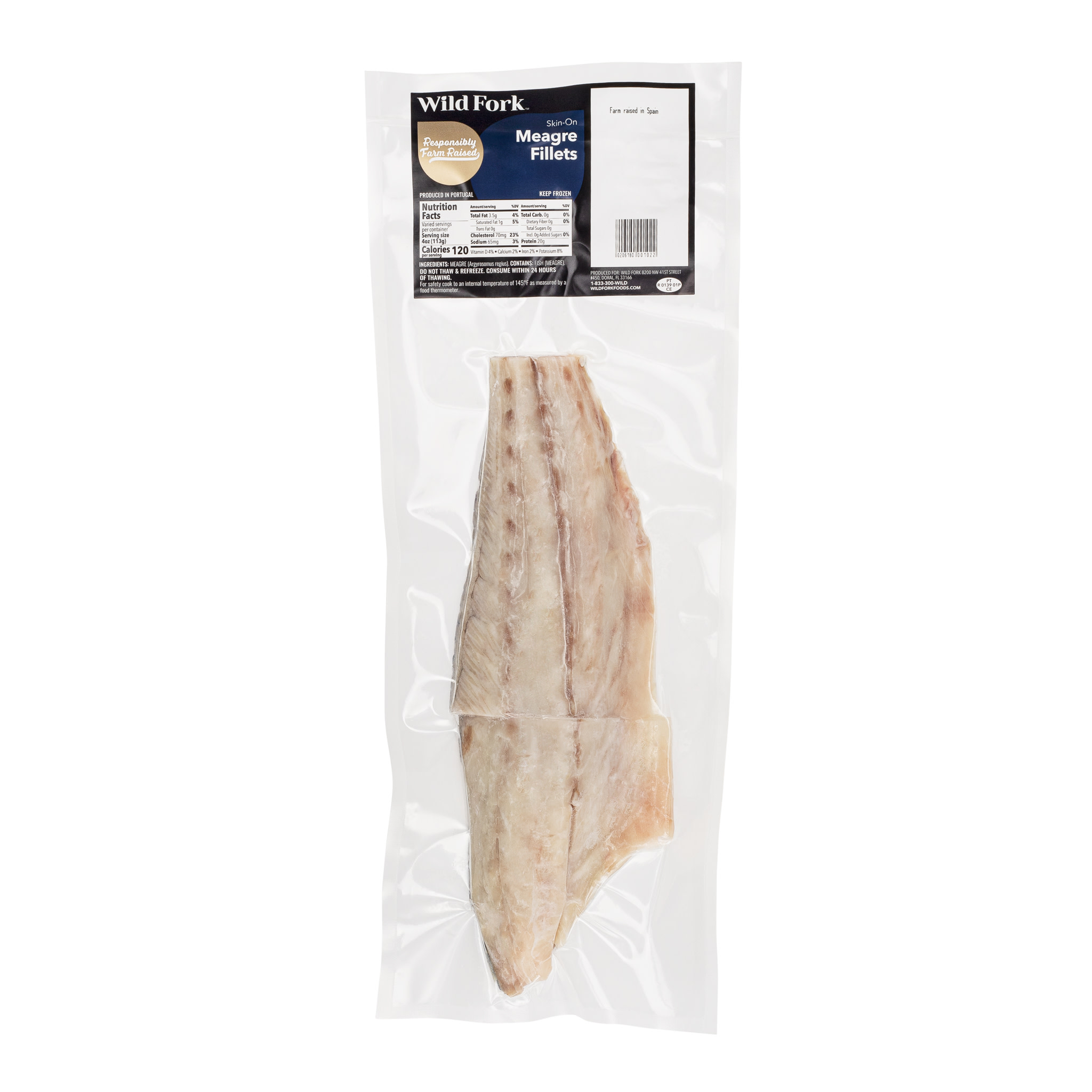 6180 WF PACKAGED MEAGRE FILLETS - CORVINA SEAFOOD