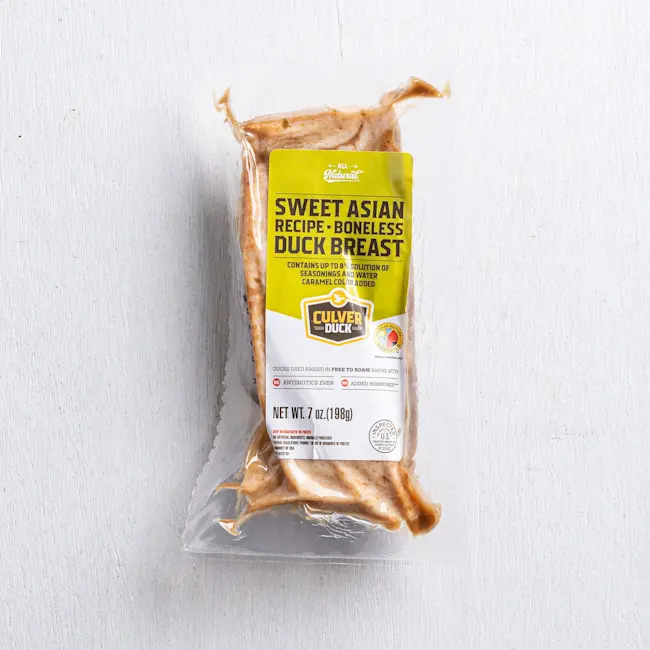 5741 PACKAGED Sweet Asian Boneless Duck Breast  - Culver Duck