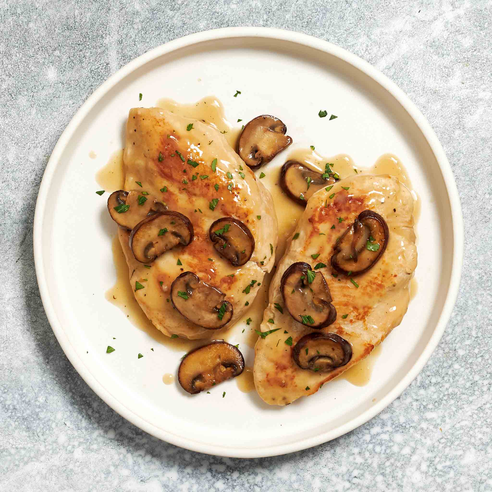 8064 WF PLATED Chicken Marsala 2 Breasts Ready Meals