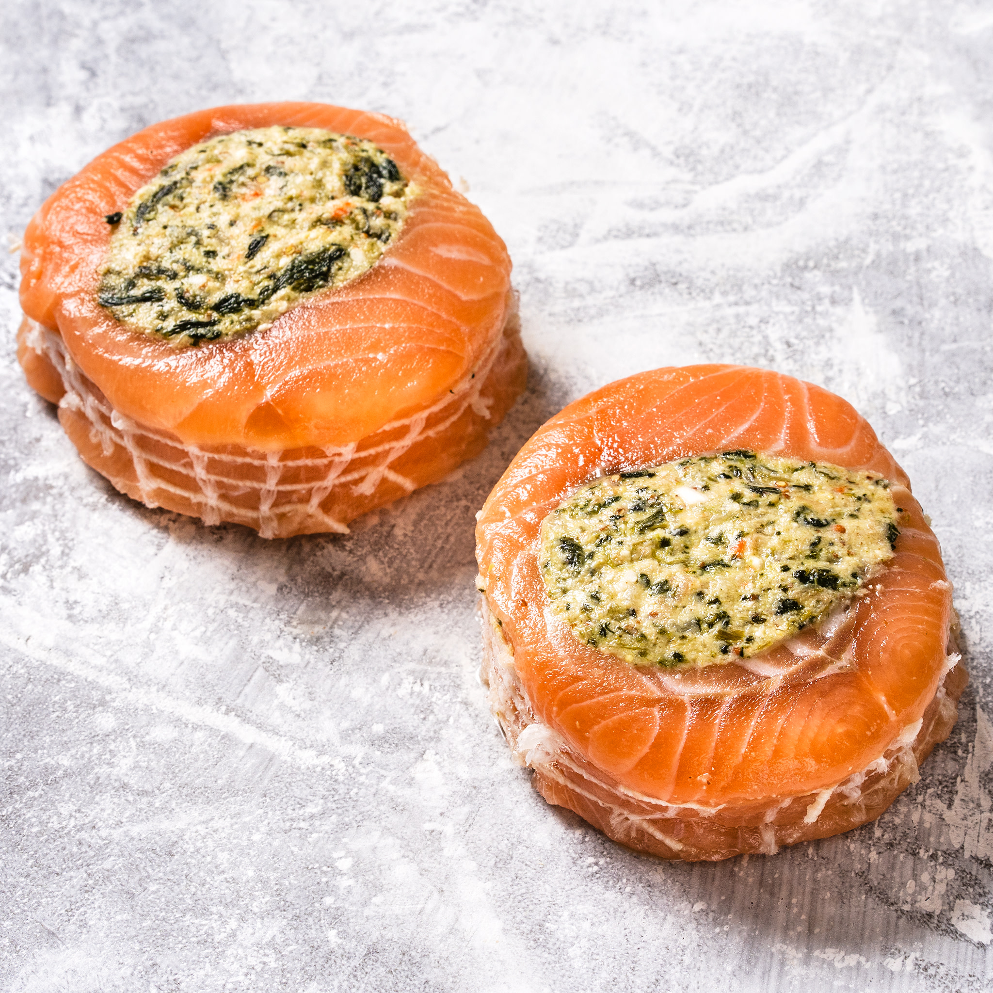 6202 RAW Stuffed Atlantic Salmon Medallion 