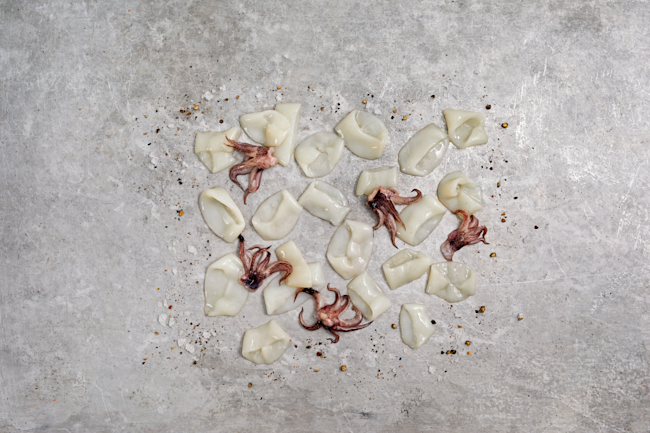 6407 RAW Wild Caught Calamari Rings and Tentacles