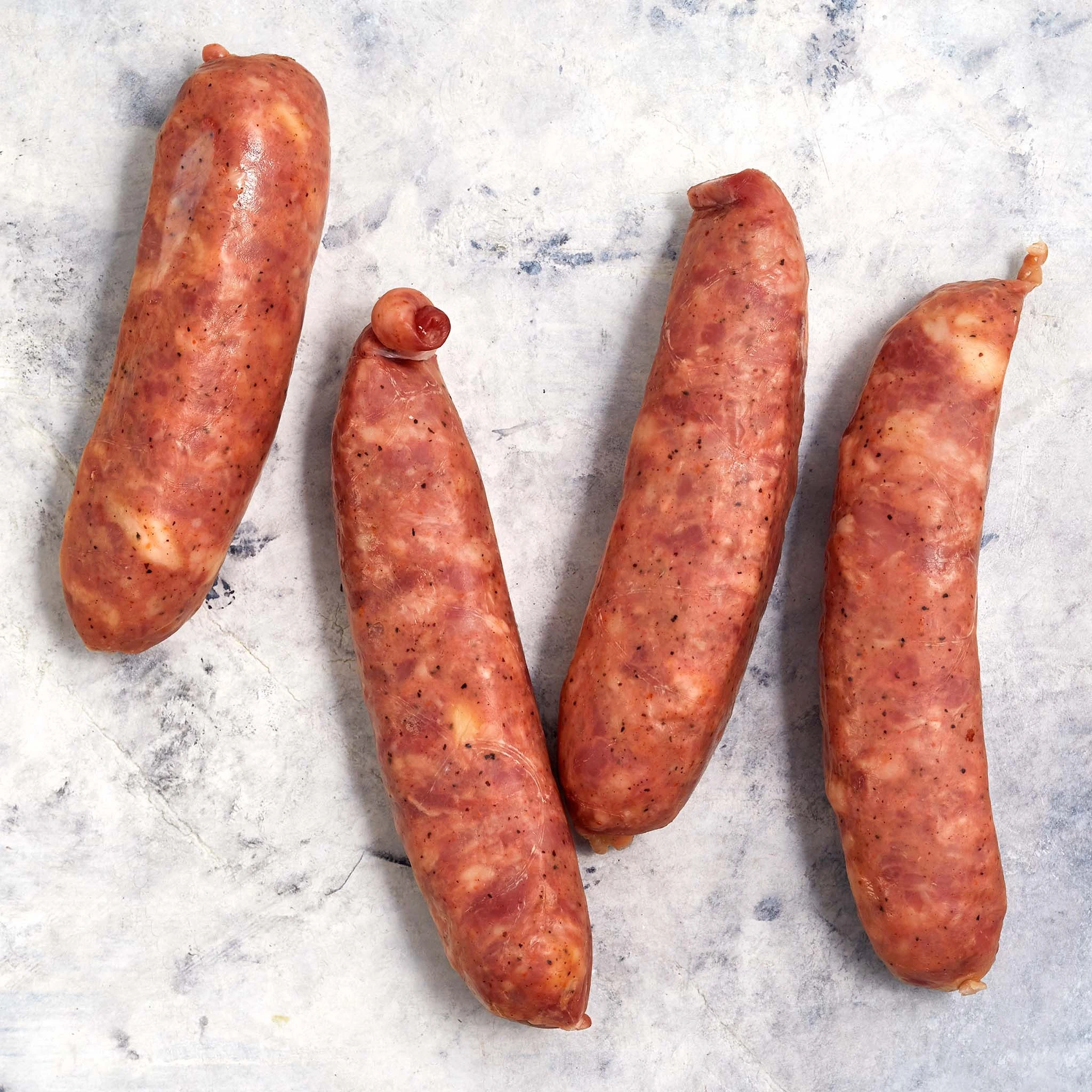 3732 Wf RAW Cheddar Brats ABF Uncured sausages