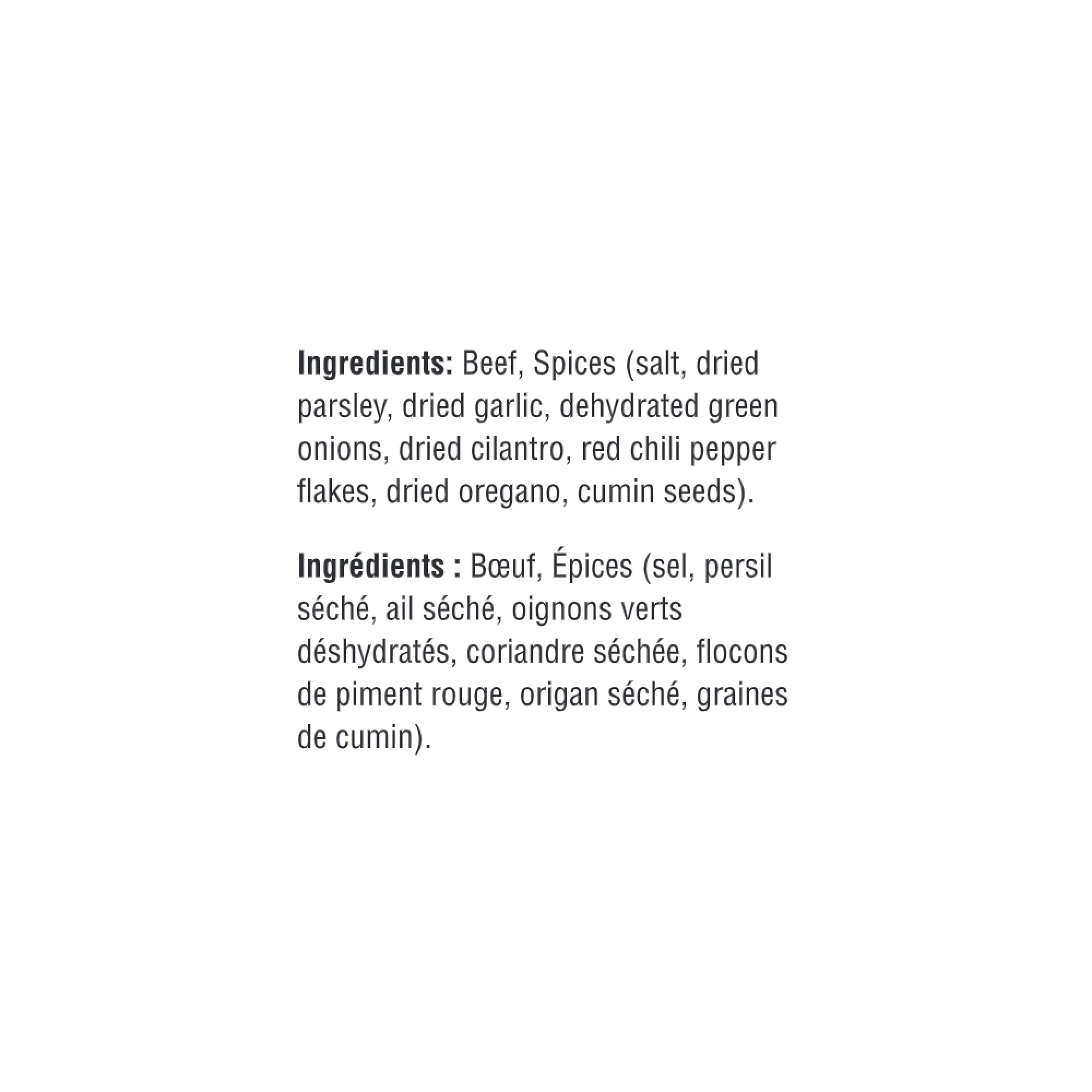 WFC 6406 Beef Steak OutsideSkirt Chimichurri Ingredients