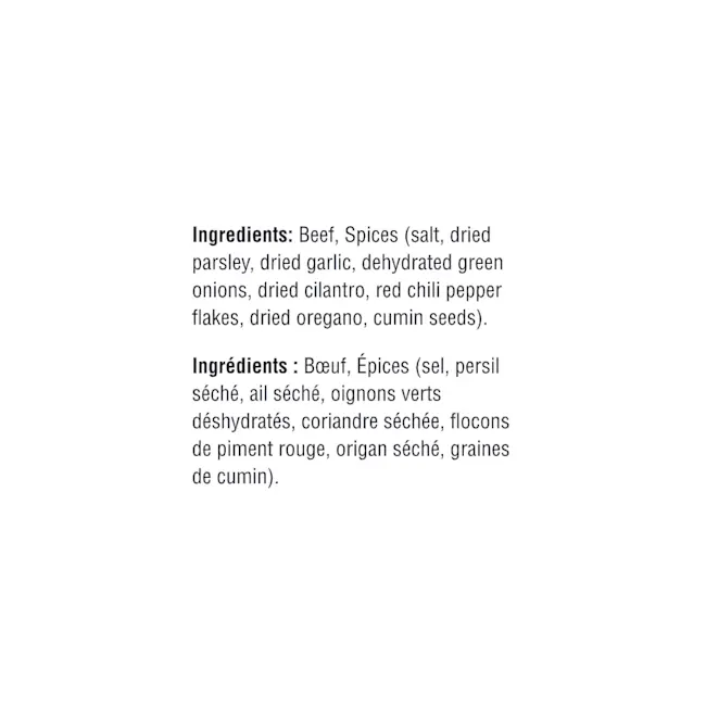 WFC 6406 Beef Steak OutsideSkirt Chimichurri Ingredients