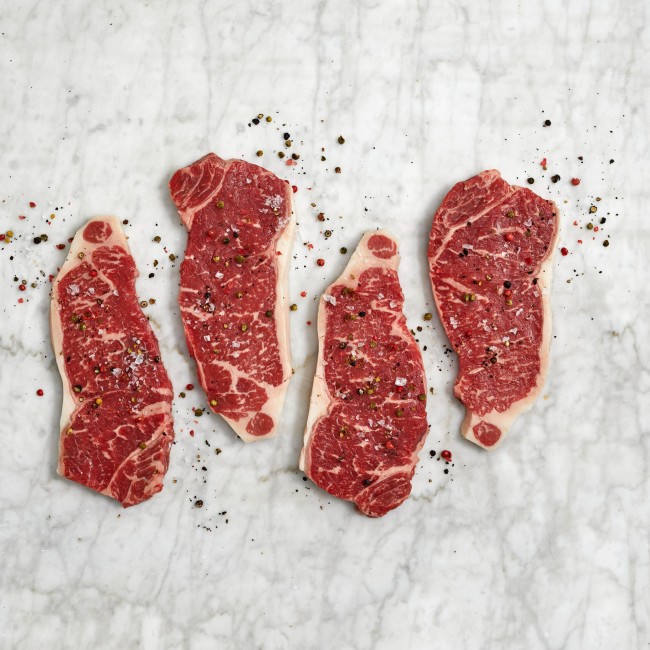 1155 WF Raw Beef Thin NY Strip Steak Beef