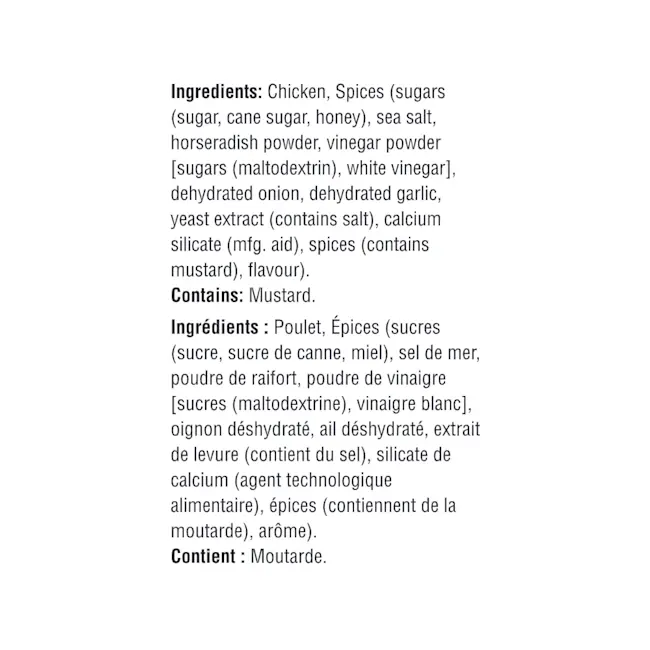 WFC 7038 7101 Chicken Breast HoneyMustardBonelessSkinOn Ingredients