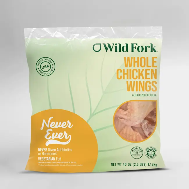 4129 packaging Chicken Whole Wing ABF 2.5 lbs IQF
