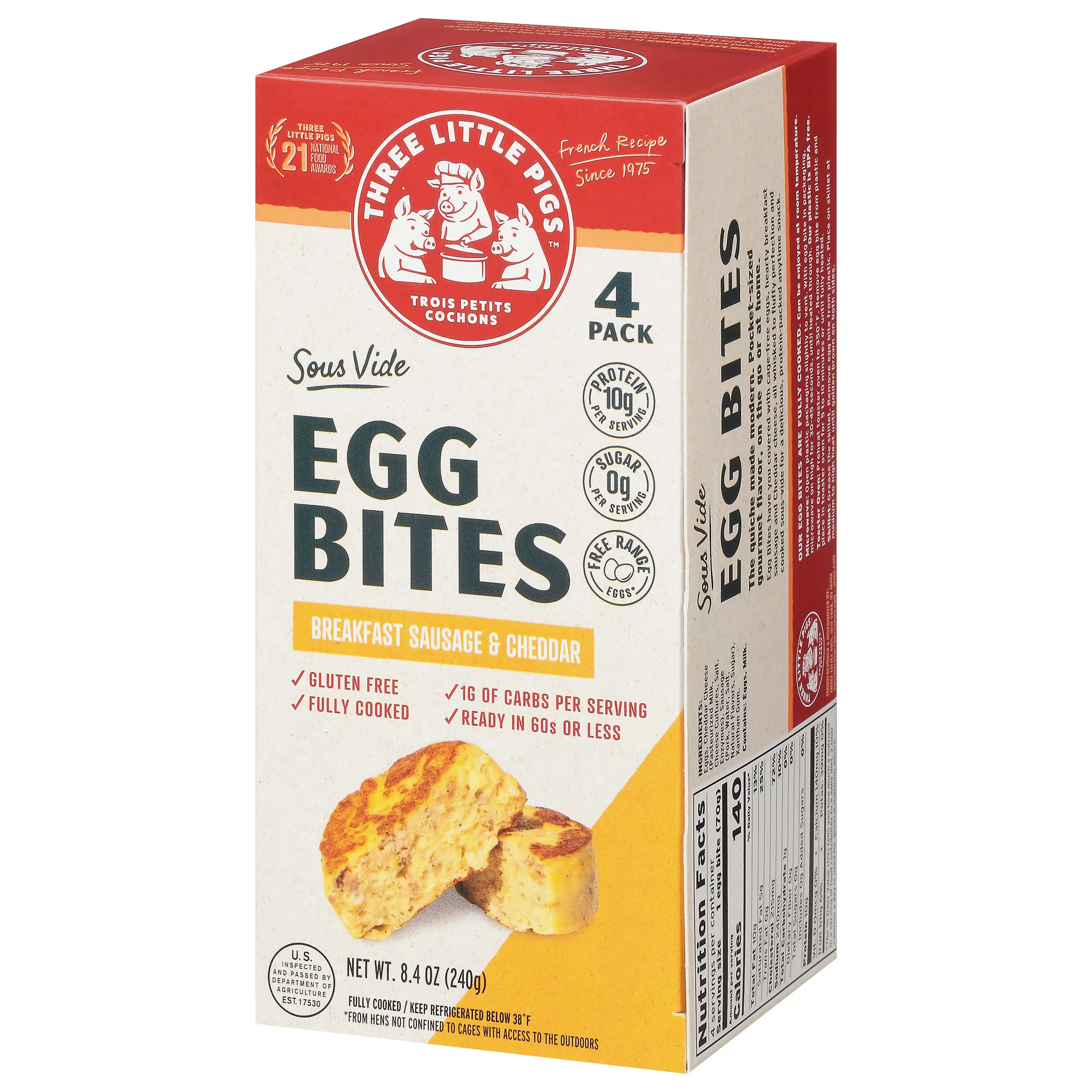 8193 artwork Sausage & Cheddar Egg Bites  - Three Little Pigs