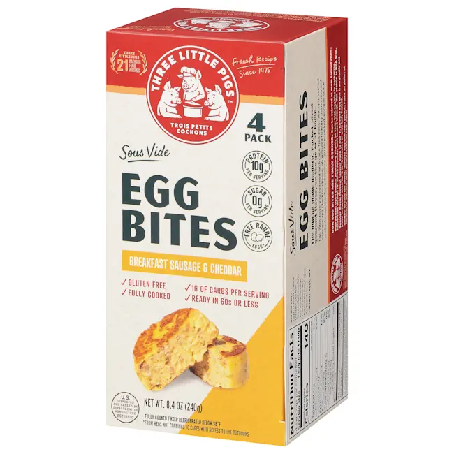 8193 artwork Sausage & Cheddar Egg Bites  - Three Little Pigs