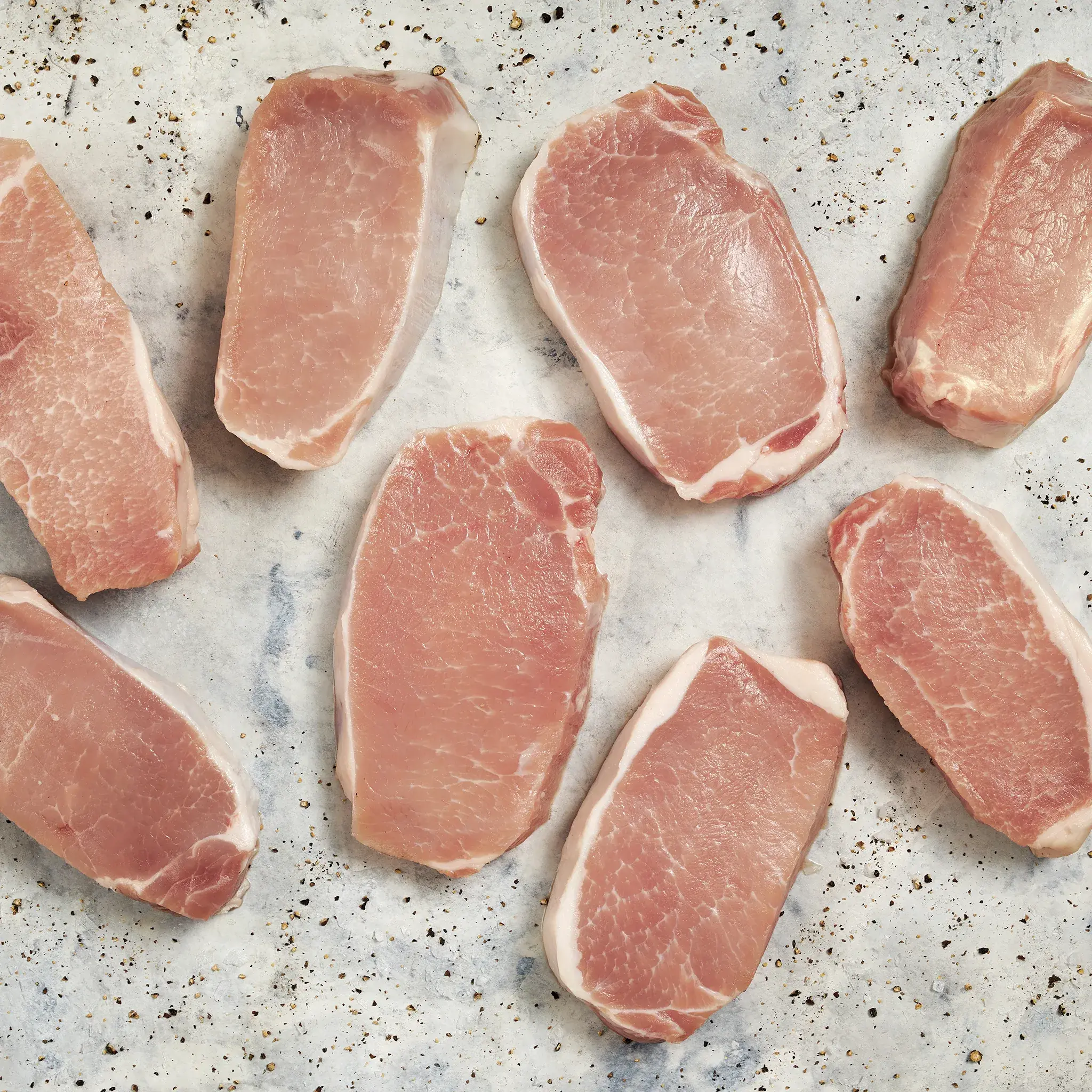 3129 WF Raw Pork NY Chops - Family Size Pork