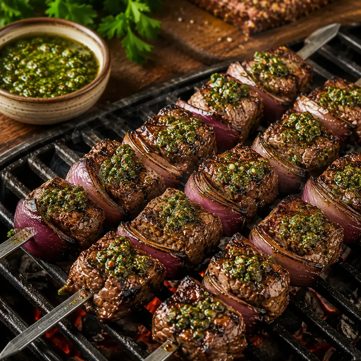 Chimichurri Ribeye Cap Skewers (Anticuchos-Style)
