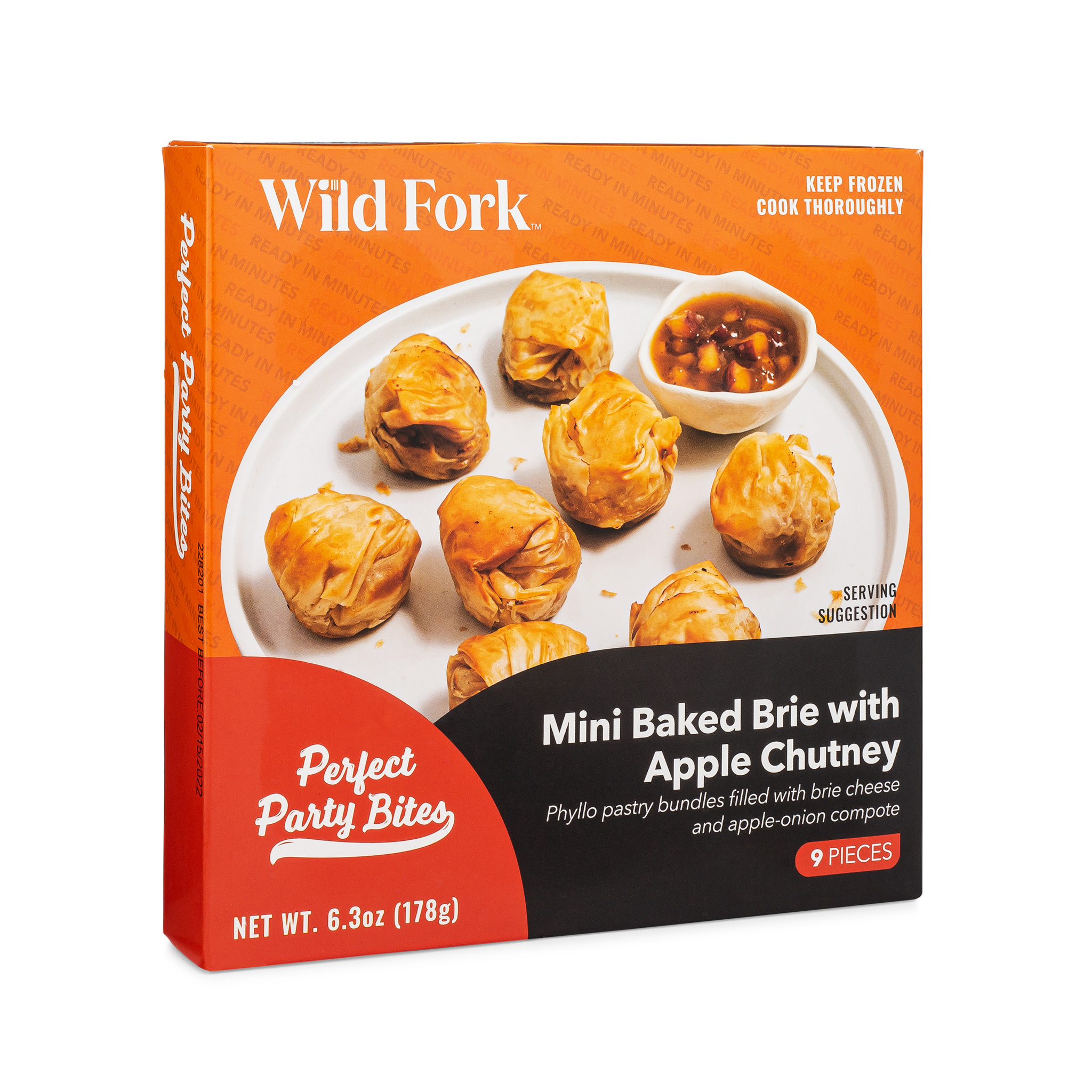 8215 WF PACKAGED Mini Baked Brie with Apple Chutney Breads, Appetizers & Desserts