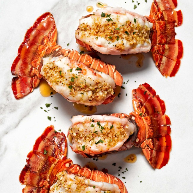 6040 WF PLATED broiled-spiny-lobster-tails Seafood