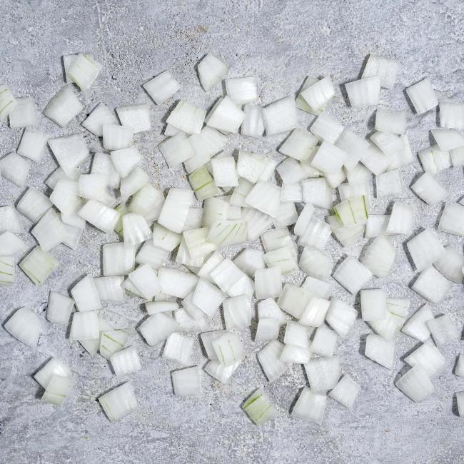 7015 WF Raw Diced Onions - Flav R Pac Fruits and Vegetables