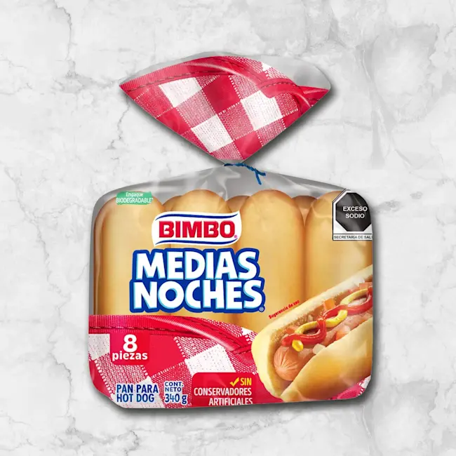 82168 WFMex Packaged MEDIAS NOCHES BIMBO 340g Secos