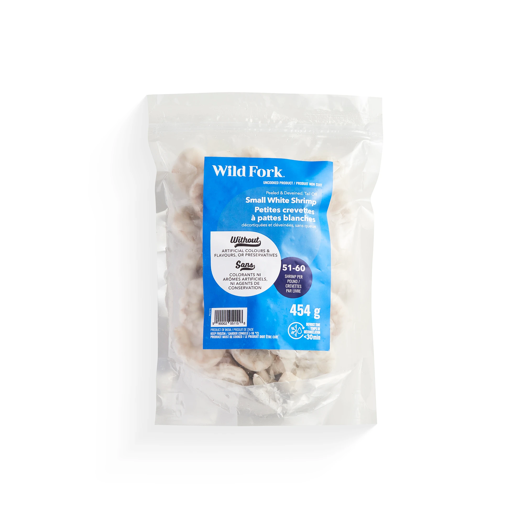 WFC 5115 Seafood Shrimp White Small51-60 RawTailOff PD