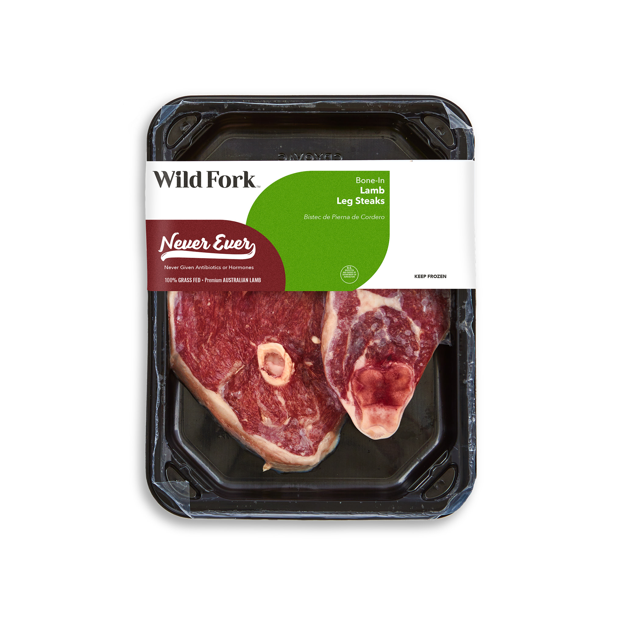 5105 WF PACKAGED Grass Fed Bone-In Lamb Leg Steaks Specialty Meats